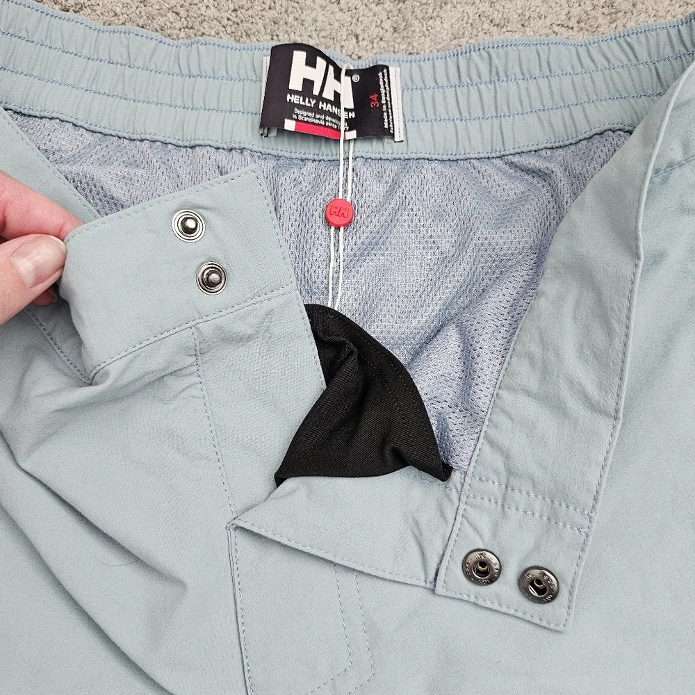 2/$25 NWT Helly Hansen sz34 Men's Light Blue Shorts - Picture 5 of 12